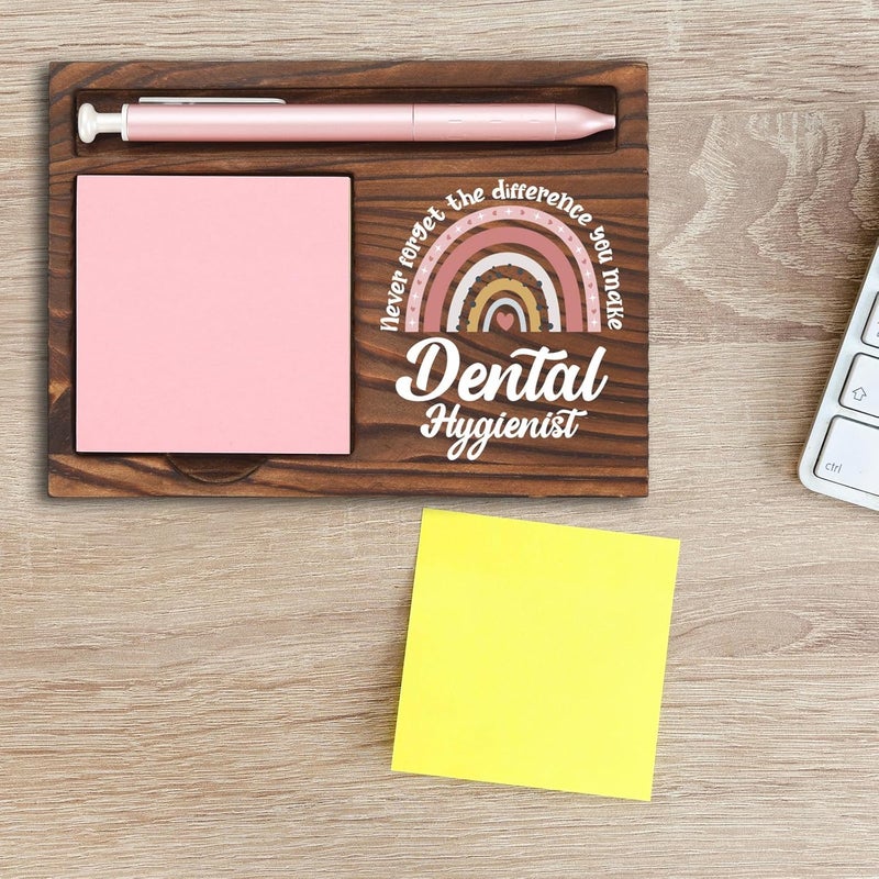 SunyJone Dental Hygienist Gifts, Thank You Appreciation Gifts for Dental Hygienist Week Graduation Birthday Christmas Office Desk Self-Stick Note Pad Holders SBB9 - Image 4